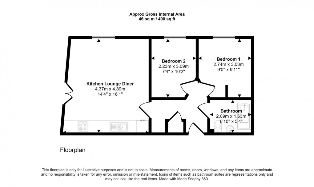 Floorplan for Cabot Court, Braggs Lane, BS2