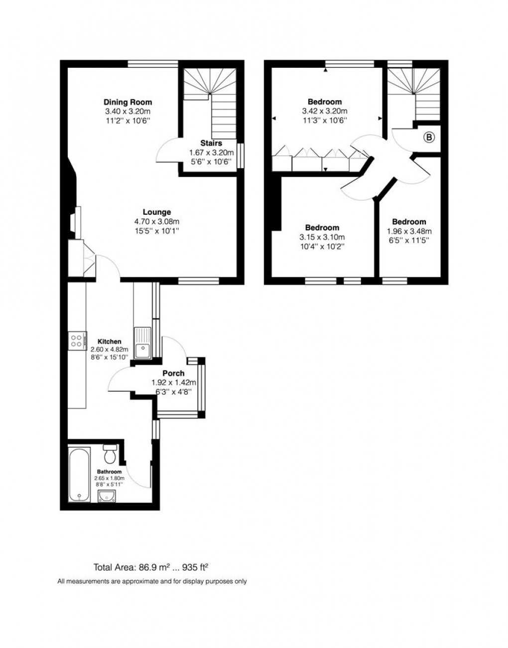 Floorplan for Garston Lane, Blagdon, BS40