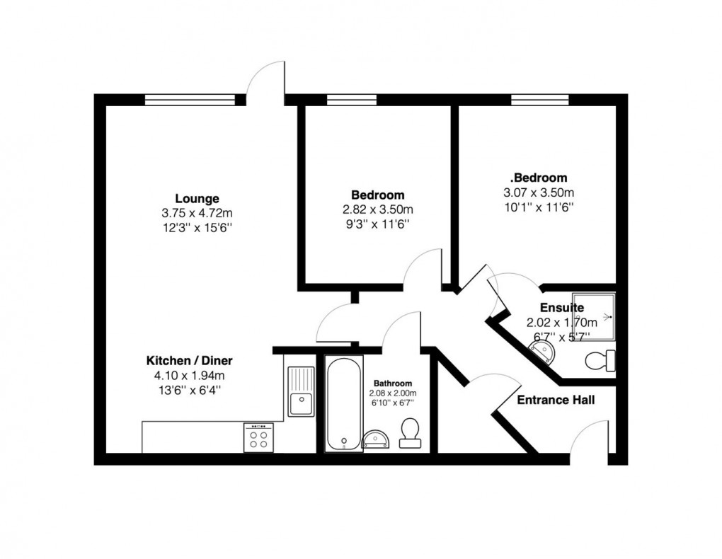 Floorplan for Talavera Close, St Phillips, BS2