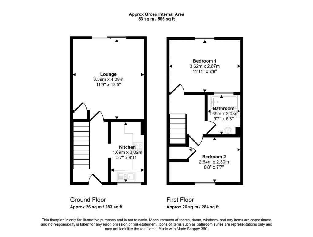 Floorplan for 18569582 New Walls, Totterdown, Bristol, BS4