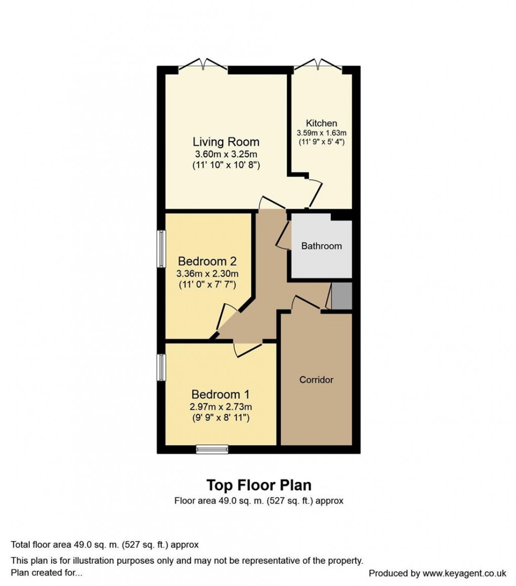 Floorplan for BPC00970 Top Floor Flat, Eastfield Road, Cotham, Bristol